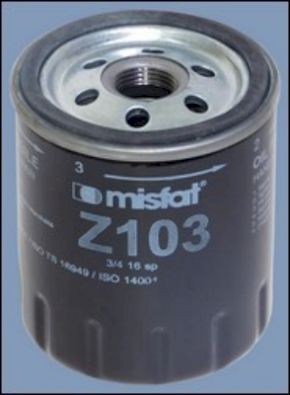 MISFAT Oil filter Article number: Z103 cheaply
