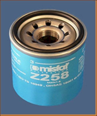 MISFAT Oil filter Article number: Z258 cheaply