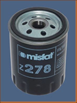 MISFAT Oil filter Article number: Z278 cheaply