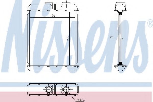 NISSENS Heater matrix Article number: 72670 cheaply