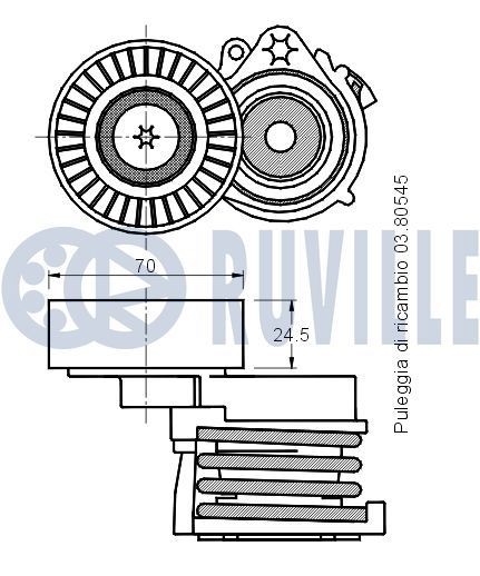 RUVILLE 3469011 Guides, timing chain PREVIA 2.4 (ACR30) 156 PS Petrol 2006