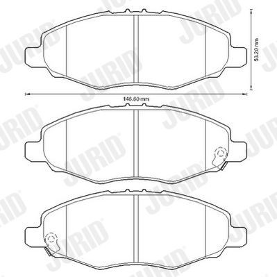 JURID Brake pad set Article number: 572641J cheaply