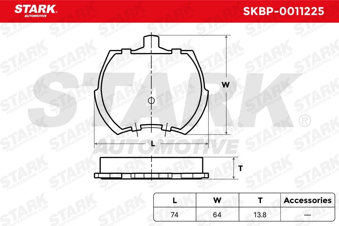 STARK Brake pad set Article number: SKBP-0011225 cheaply