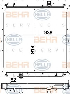 HELLA Engine radiator Article number: 8MK 376 750-621 cheaply