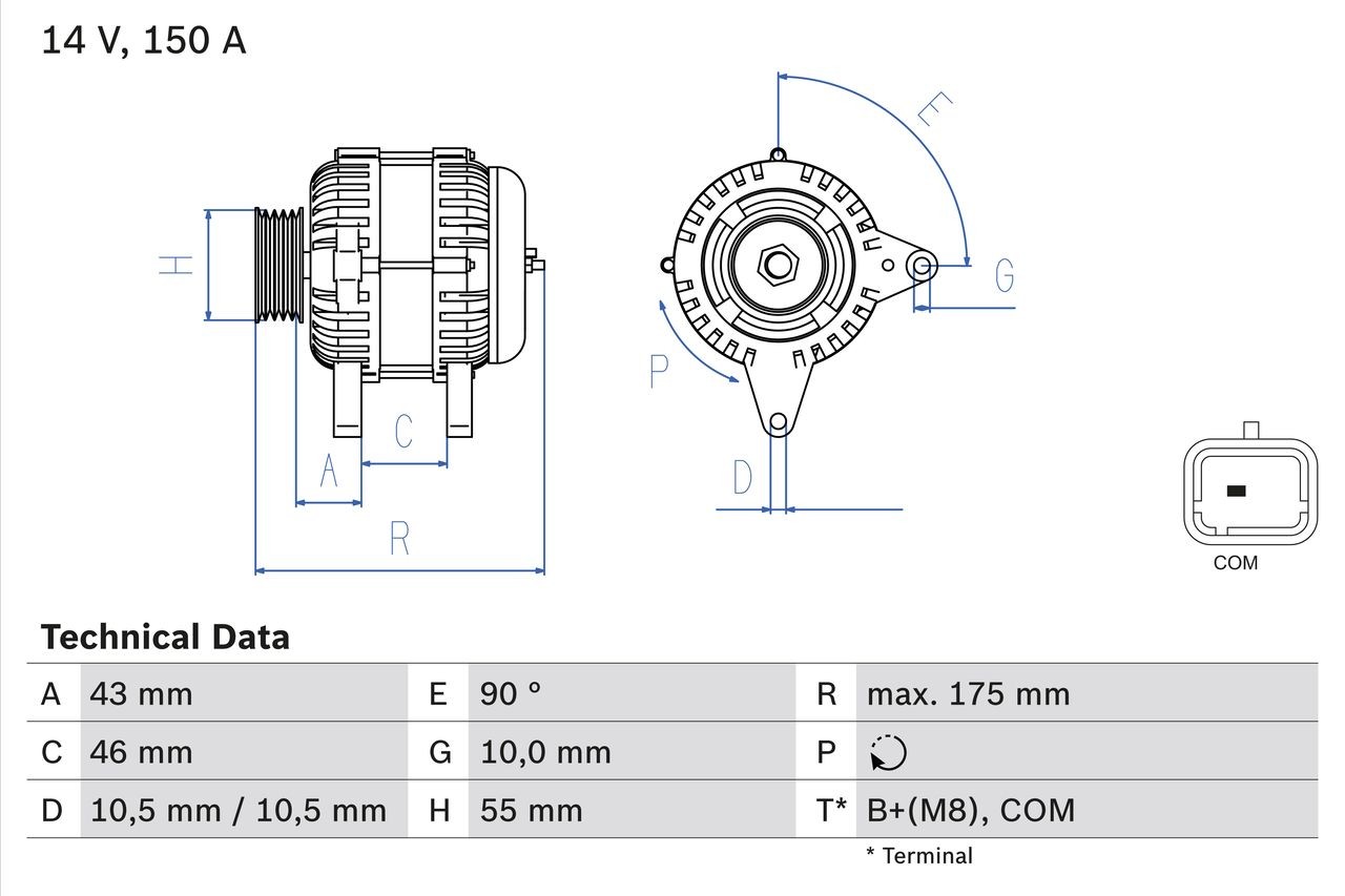 BOSCH Generaator Artikli number: 0 986 082 240 soodsalt