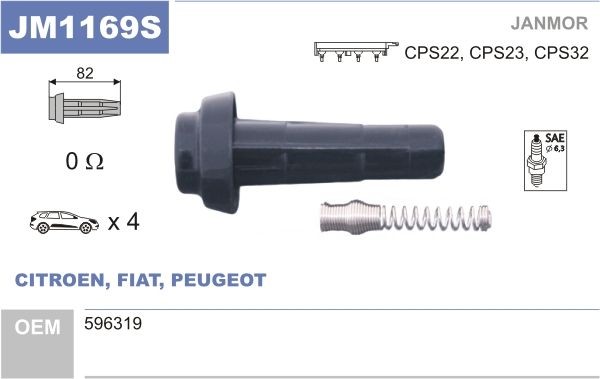 JANMOR Plug, coil Article number: JM1169S cheaply