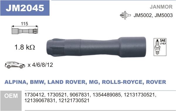 JANMOR Plug, coil Article number: JM2045 cheaply