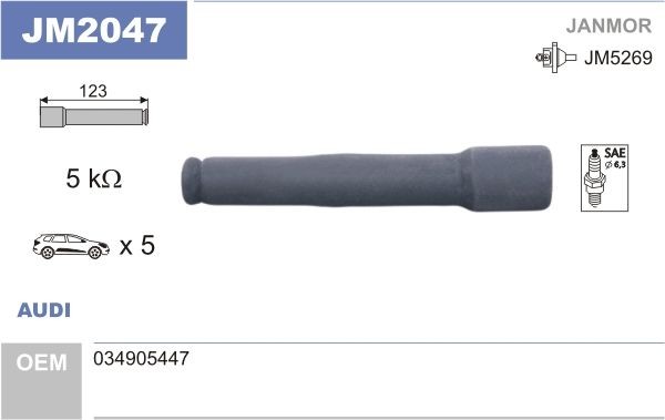 JANMOR Plug, coil Article number: JM2047 cheaply
