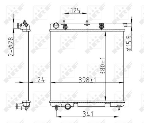 NRF Engine radiator Article number: 50429A cheaply