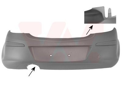 VAN WEZEL 3750542 Προφυλακτήρας πίσω CORSA 1.3 CDTI (L08, L68) 90 PS Πετρέλαιο 2014
