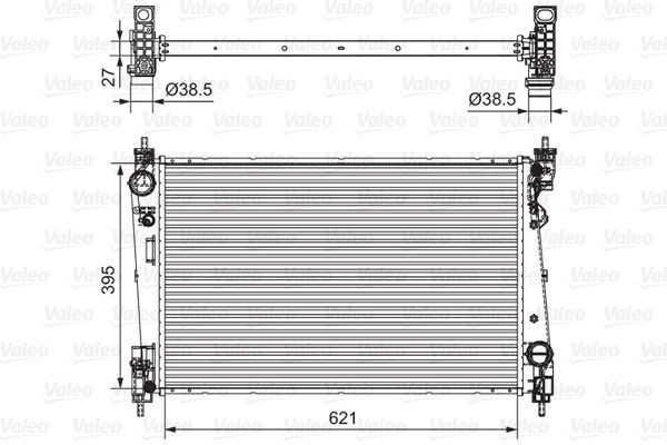 VALEO Engine radiator Article number: 701655 cheaply