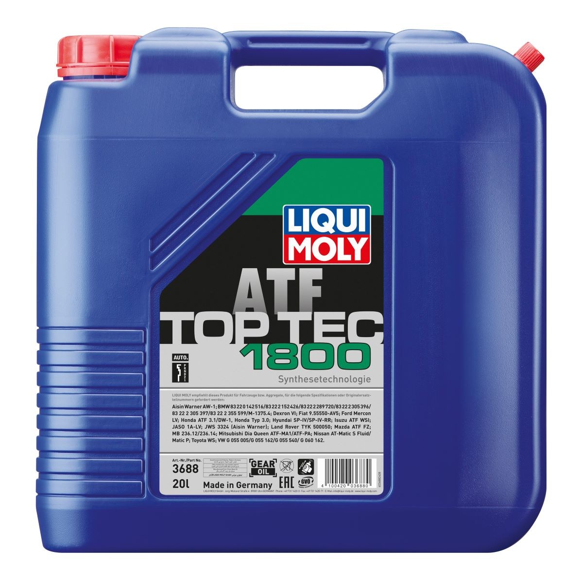 LIQUI MOLY Automatic transmission fluid Top Tec, ATF 1800 Article number: 3688 cheaply