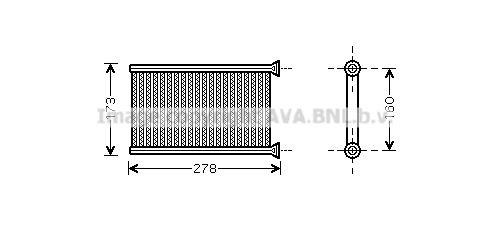 PRASCO Heater matrix Article number: BWA6342 cheaply