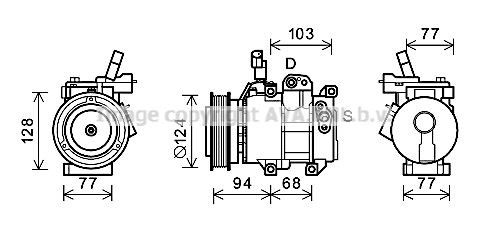PRASCO Air conditioning compressor Article number: KAK236 cheaply