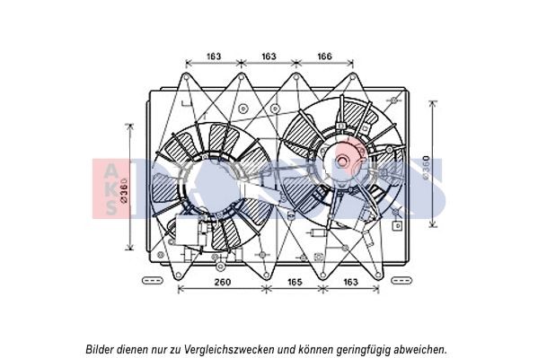 AKS DASIS Radiatora ventilators raksta numurs: 118082N lēti
