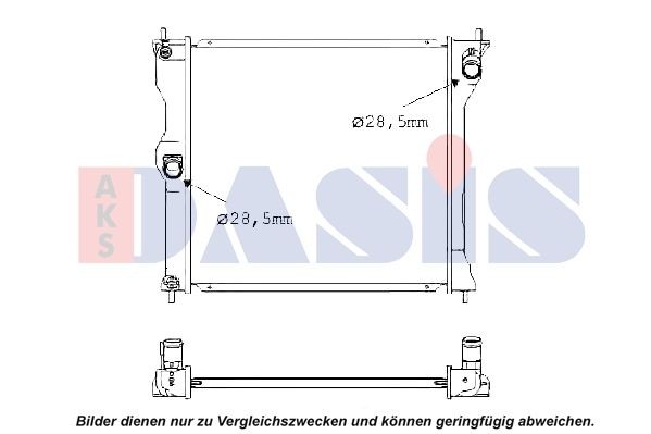 AKS DASIS Engine radiator Article number: 140107N cheaply