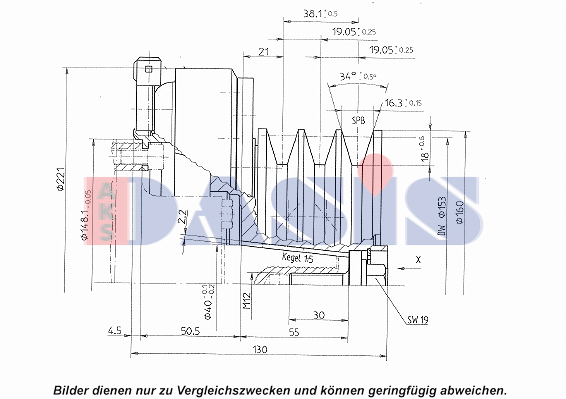 AKS DASIS AC compressor clutch Article number: 851184N cheaply