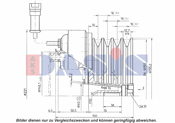 AKS DASIS AC compressor clutch Article number: 851215N cheaply