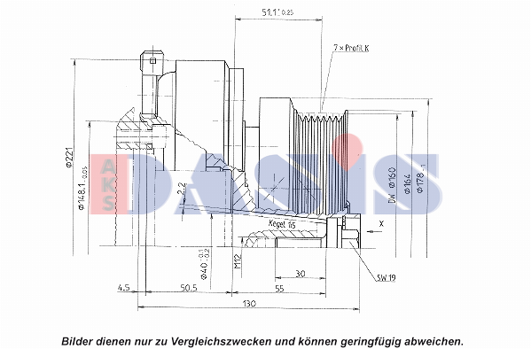 AKS DASIS AC compressor clutch Article number: 851232N cheaply