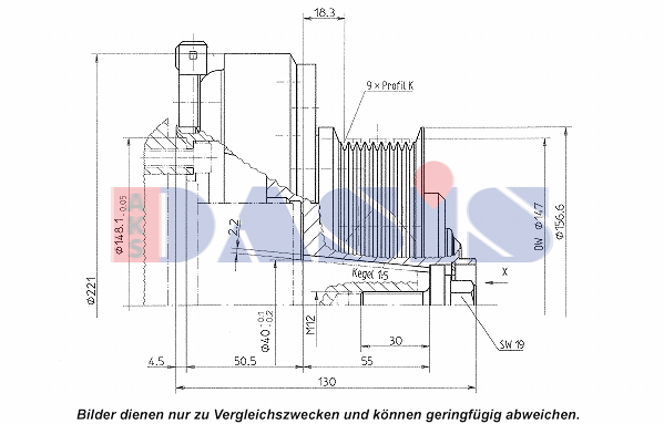 AKS DASIS AC compressor clutch Article number: 851235N cheaply