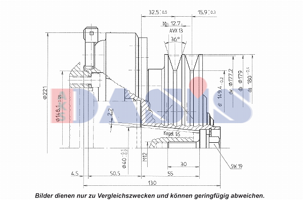 AKS DASIS AC compressor clutch Article number: 851237N cheaply