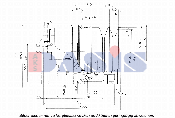 AKS DASIS AC compressor clutch Article number: 851241N cheaply