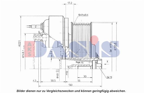AKS DASIS AC compressor clutch Article number: 851242N cheaply
