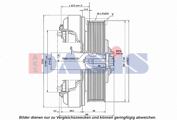 AKS DASIS AC compressor clutch Article number: 851253N cheaply