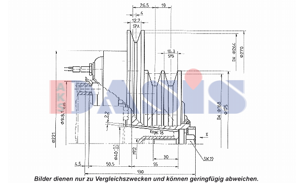 AKS DASIS AC compressor clutch Article number: 851266N cheaply