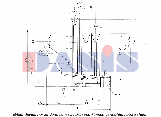 AKS DASIS AC compressor clutch Article number: 851267N cheaply