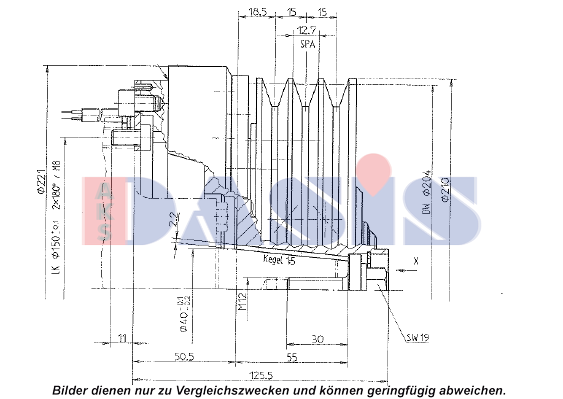AKS DASIS AC compressor clutch Article number: 851271N cheaply