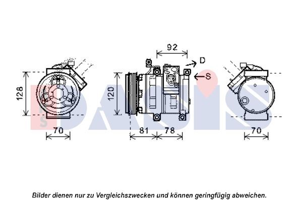 AKS DASIS Air conditioning compressor Article number: 851935N cheaply