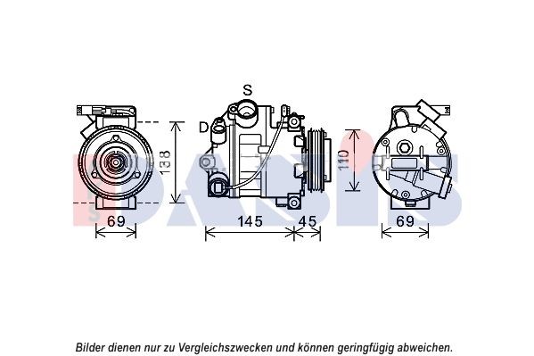 AKS DASIS Air conditioning compressor Article number: 852683N cheaply