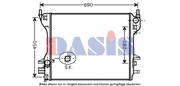 AKS DASIS High Pressure Line, air conditioning Article number: 885864N cheaply