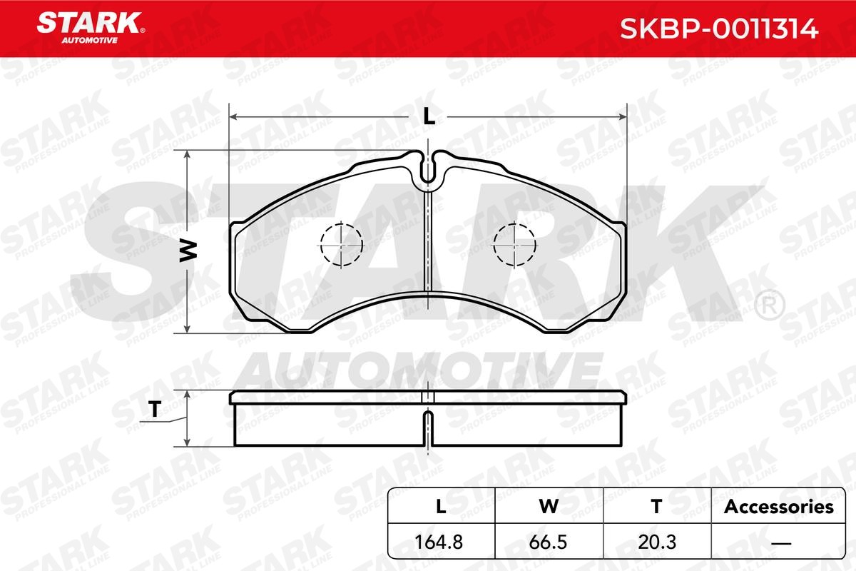 STARK Brake pad set Article number: SKBP-0011314 cheaply