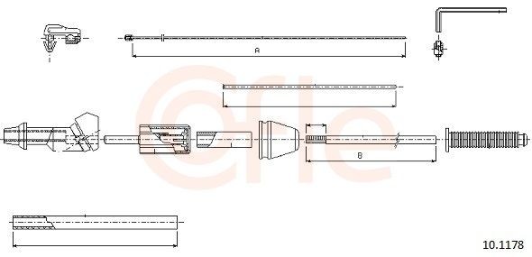 COFLE Throttle cable Article number: 10.1178 cheaply