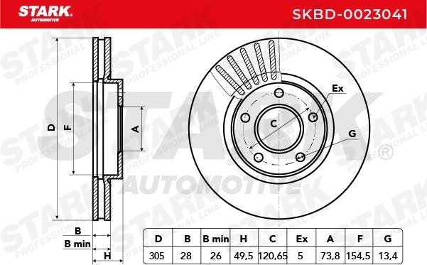 STARK Brake disc Article number: SKBD-0023041 cheaply