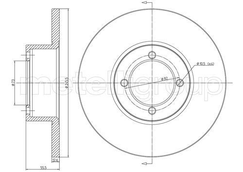 METELLI Brake disc Article number: 23-0022 cheaply