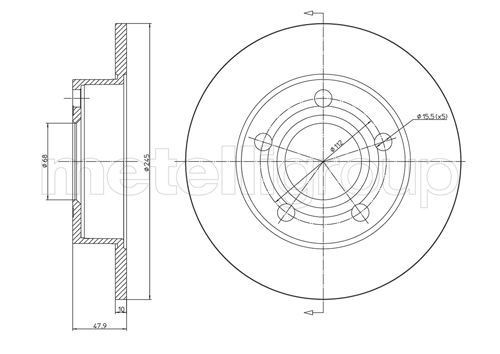 METELLI Brake disc Article number: 23-0093 cheaply