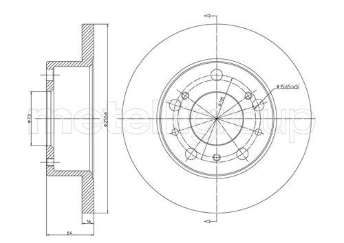 METELLI Brake disc Article number: 23-0134 cheaply