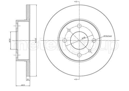 METELLI Brake disc Article number: 23-0156 cheaply