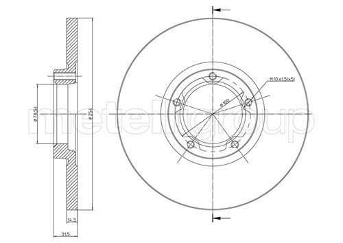 METELLI Brake disc Article number: 23-0163 cheaply