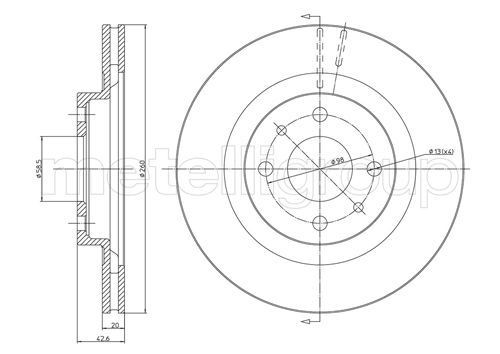 METELLI Brake disc Article number: 23-0411 cheaply