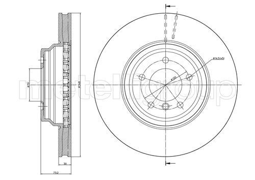 METELLI Brake disc Article number: 23-0874C cheaply