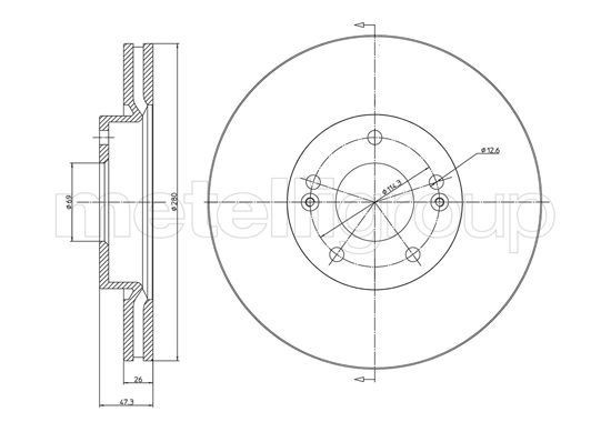 METELLI Brake disc Article number: 23-0927C cheaply