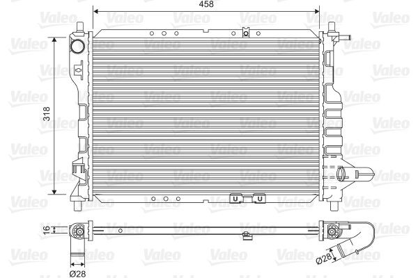 VALEO Engine radiator Article number: 701598 cheaply