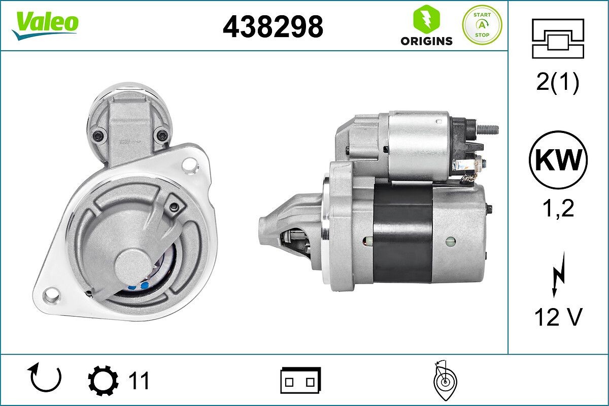 VALEO Starter motor Article number: 438298 cheaply
