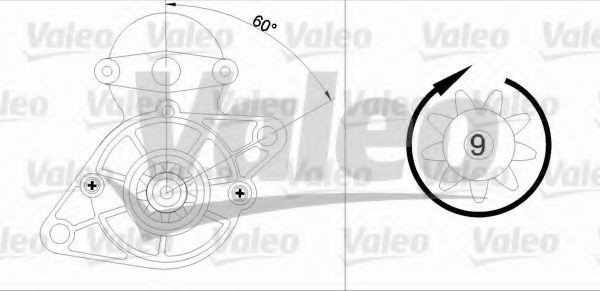 VALEO Starter motor Article number: 455589 cheaply