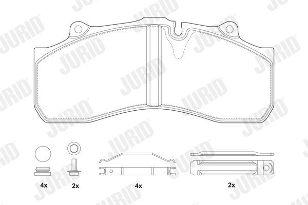 JURID Brake pad set Article number: 2914305390 cheaply