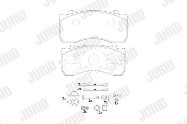 JURID Brake pad set Article number: 2914809560 cheaply